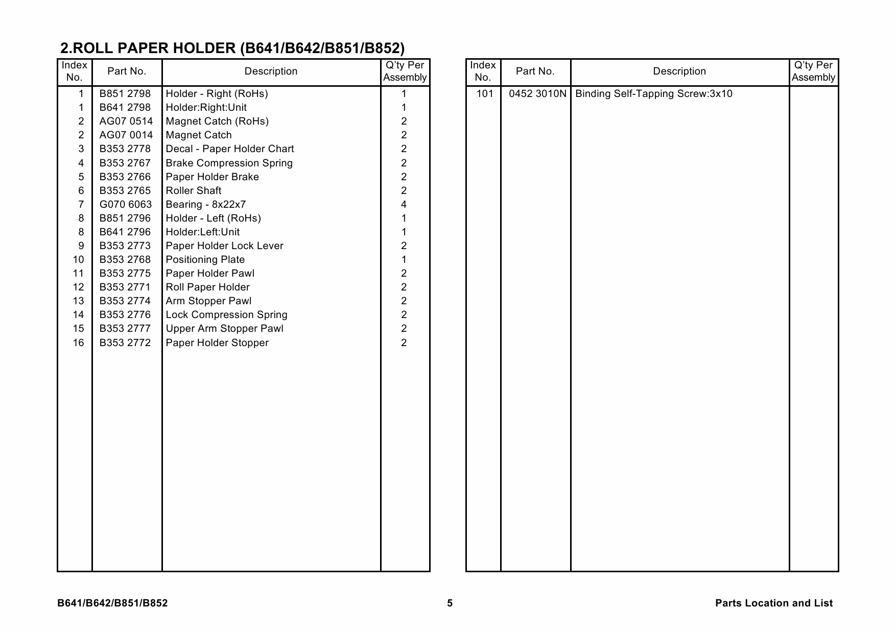 RICOH Options B641 B642 B851 B852 ROLL-FEEDER-TYPE-240A-B Parts Catalog PDF download-3